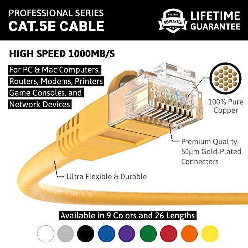 Cable Ethernet CAT5E UTP 3.05 m Pack x10 Amarillo miniatura 2