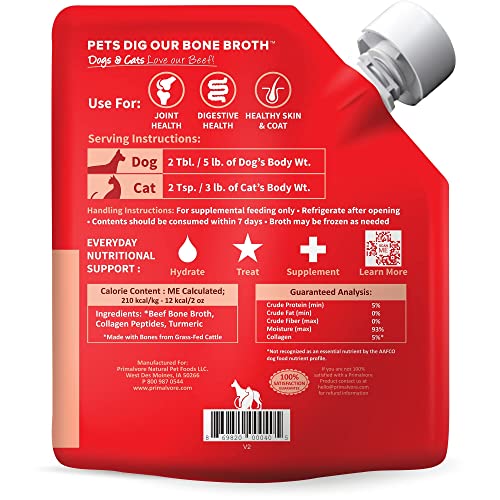 Primalvore-Grass-Fed-Beef-Bone-Broth-for-Dogs-Cats-Mobility-Formula-wCollagen-Peptides-to-Help-Support-Hip-Joints-Digestion-Skin-Coat-and-Hydration-Human-Grade-Made-in-USA-Beef-2-Pack - Cucciolini Doodles   Primalvore-Grass-Fed-Beef-Bone-Broth-for-Dogs-Cats-Mobility-Formula-wCollagen-Peptides-to-Help-Support-Hip-Joints-Digestion-Skin-Coat-and-Hydration-Human-Grade-Made-in-USA-Beef-2-Pack