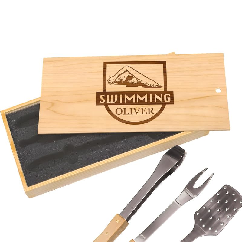 Set de parrilla personalizado en caja de madera miniatura 1