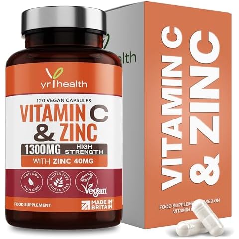 Vitamin C 1300mg and Zinc 40mg Capsules Cover
