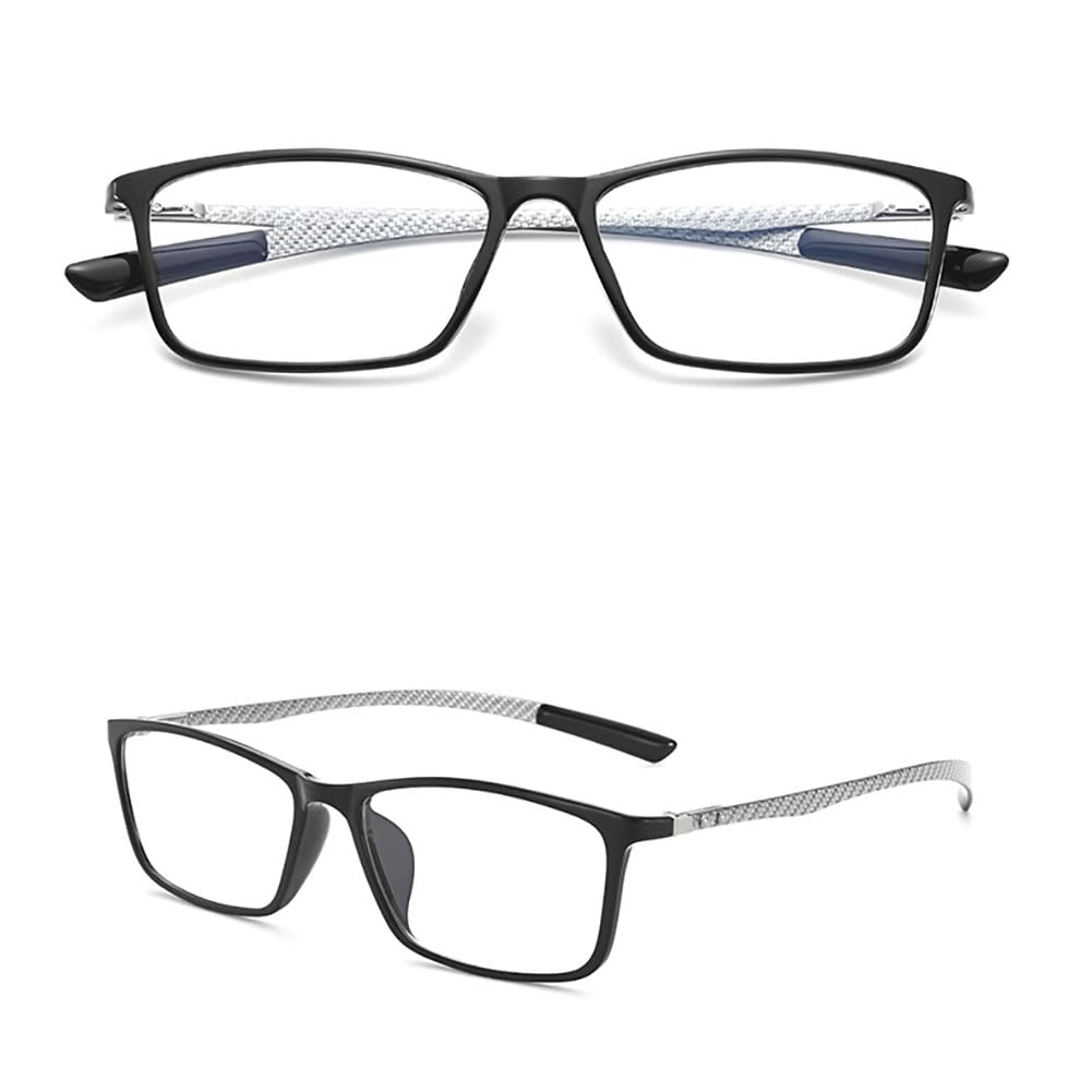 JIETIAN Gafas de protección para Hombres de Negocios con Lentes de Resina asférica 1,56 y Montura TR90 contra la luz Azul de Alta definición,01,+1.0