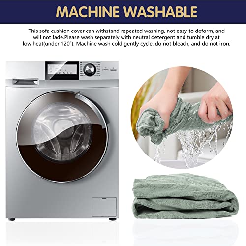 Foreate Non-Slip Sectional Couch Covers For Chair/Loveseat/3 Cushion/4 Cushion Sofa Stretch Cushion Covers For Sectional Sofa L Shape, Sofa Protector From Kids And Pets, Olea Green (Only 1 Piece) #TOP6