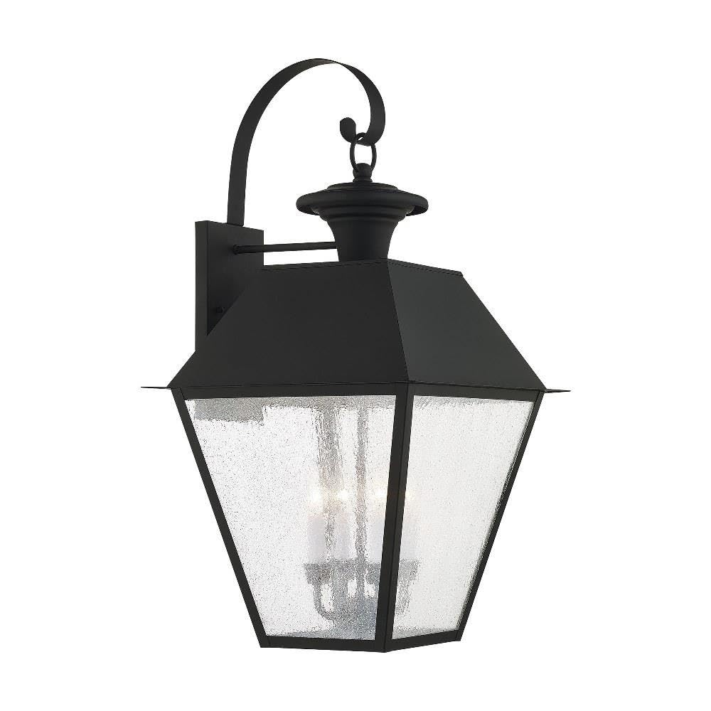 Livex Lighting 2172-04 Mansfield 4-Light Outdoor Wall Lantern, Black