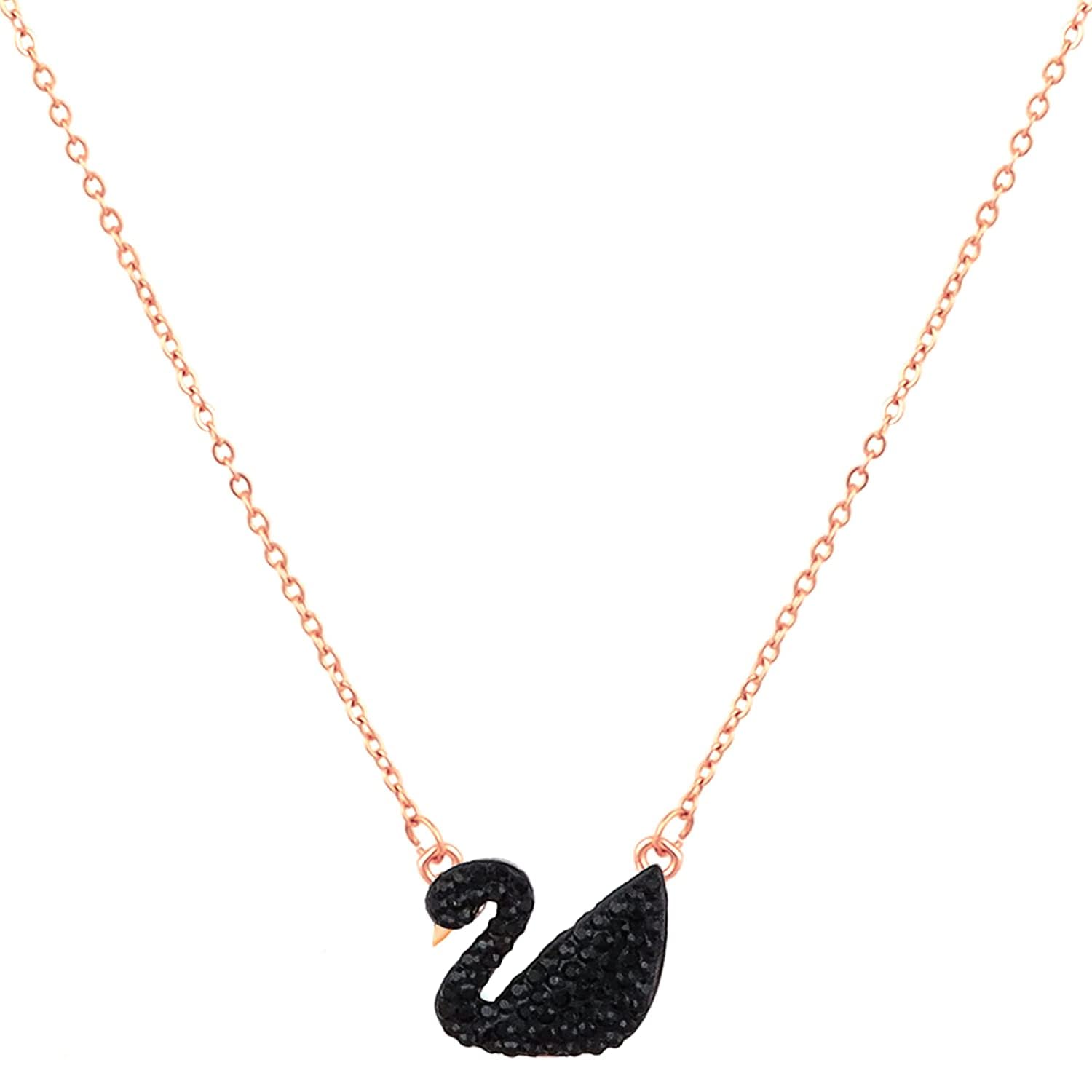 MEENAZ Swan necklace Pendant For Girls Women Ladies girlfriend Wife Necklace locket long chain Rose gold Necklace diamond ad cz Pendants chains western Valentine gifts Birthday lovers -358 (B0CBML8NFW) Amazon Price History, Amazon Price Tracker