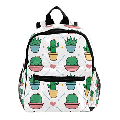 Mochila de cactus flecha rosa amor corazón para estudiantes de infantil mini bolsa de hombro