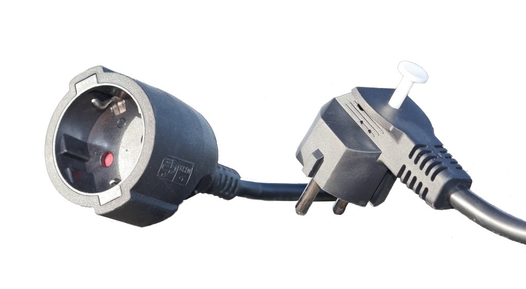 EasyoutEO-780780 Power Extension Cable 16A Black 2.00m