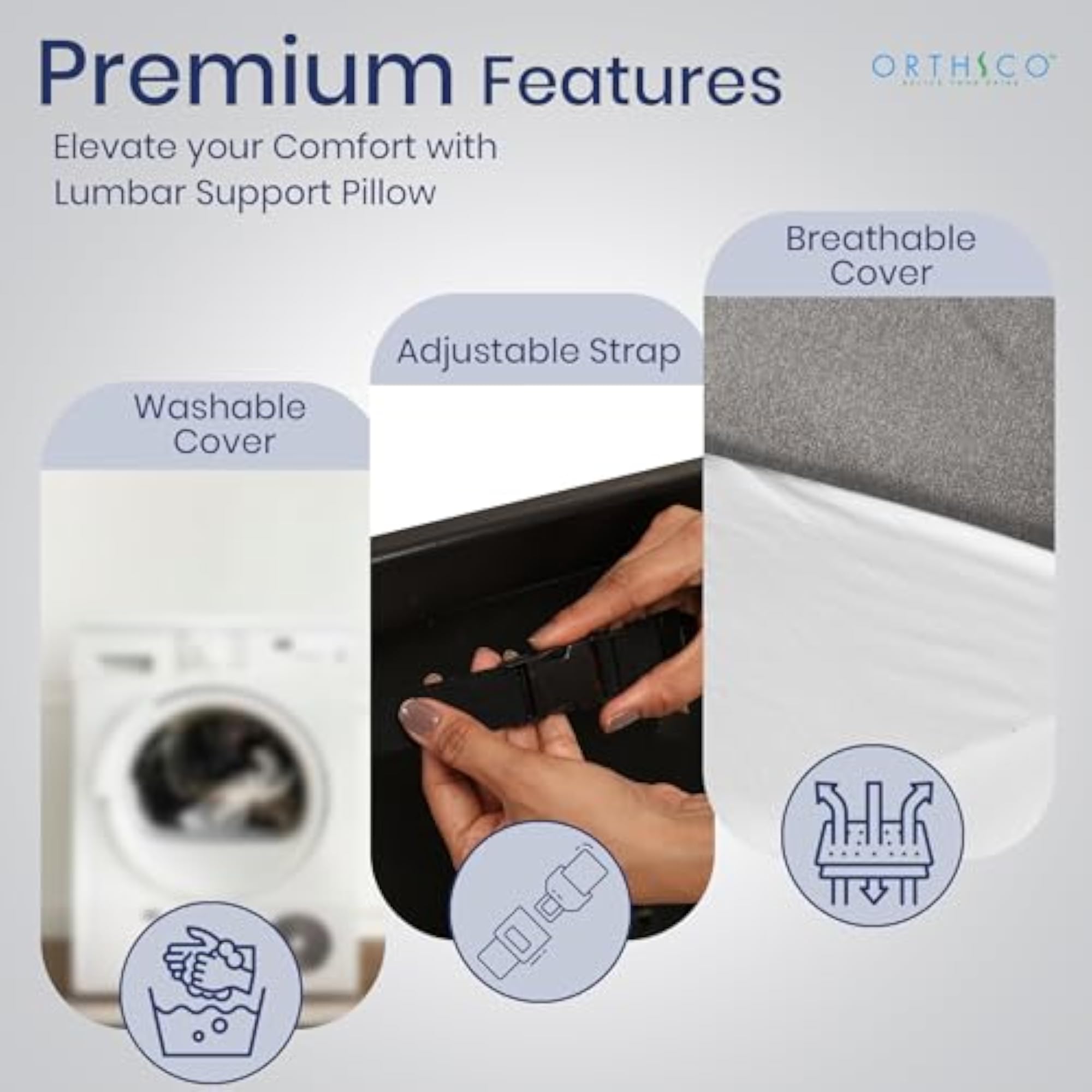 Back Support Gel Memory Foam Car Seat Cushion
