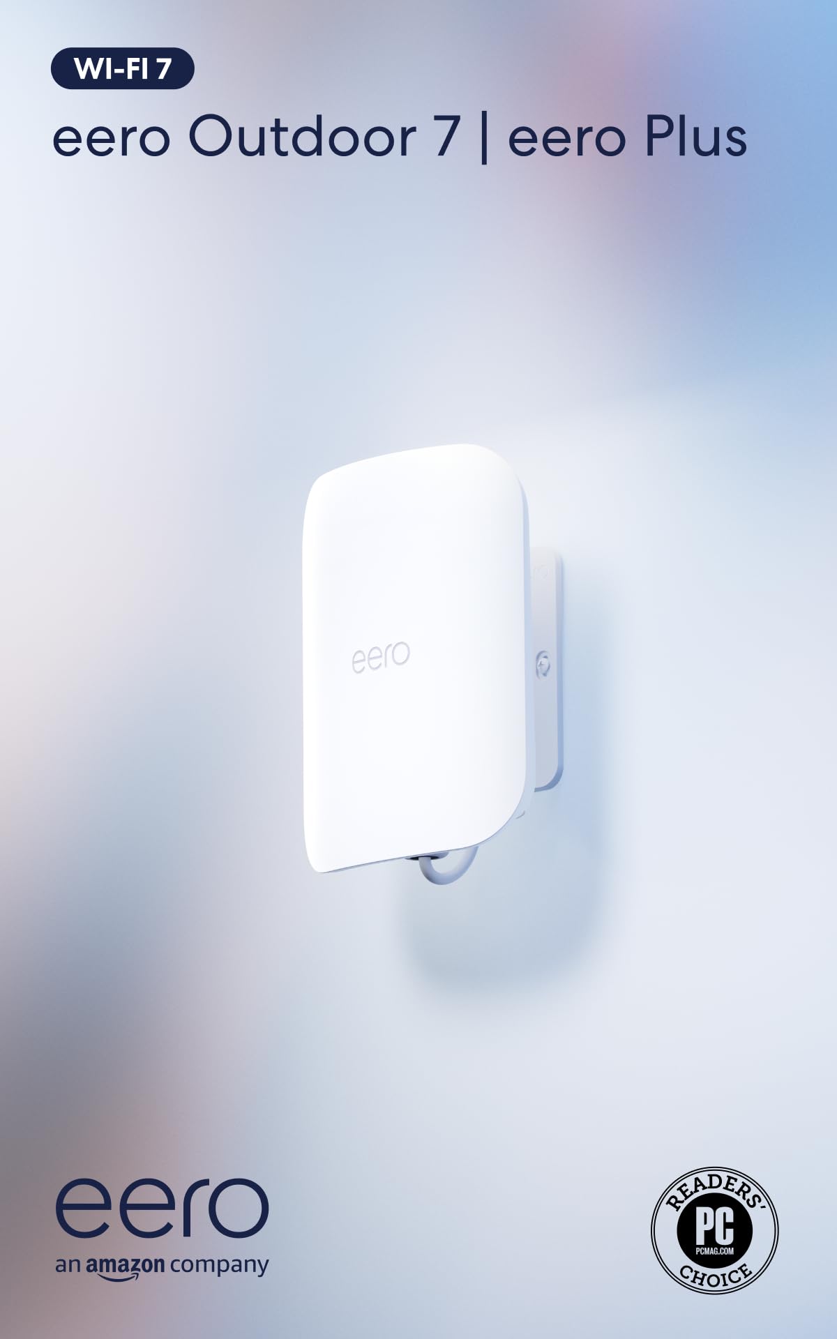 Amazon eero Outdoor 7 dual-band mesh wifi router with 1-month free eero Plus (auto-renews) - Weatherproof rating of IP66, Coverage up to 15,000 sq. ft. outdoors, 1-pack, Includes 30W PoE+ adapter, 2024 release 1-pack with 1 month free eero Plus with AC power adapter