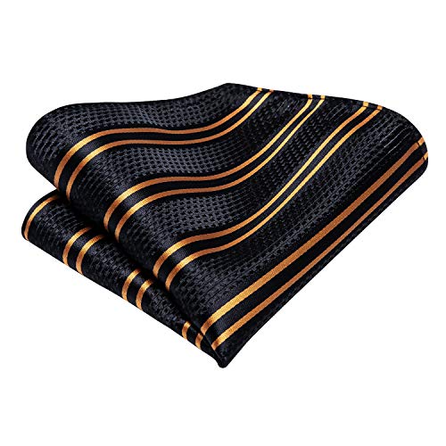 Image of Hi-Tie Men 63inches Tie Set Extra Long Necktie Paisley Tie Pocket Suqare Cufflinks Big and Tall Men Tie