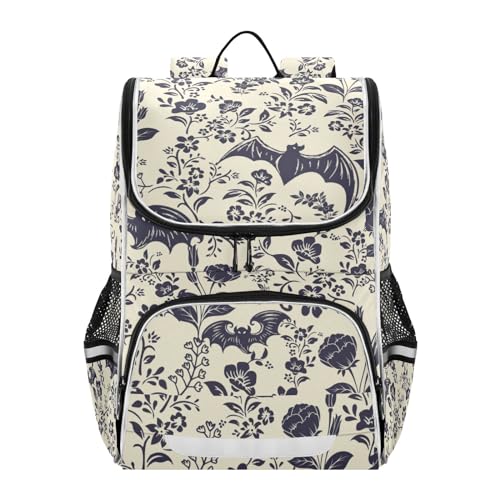 Goth Bats Backpack 16 Inch Stylish Casual Rucksack Daypacks, College School Student Laptop Backpack