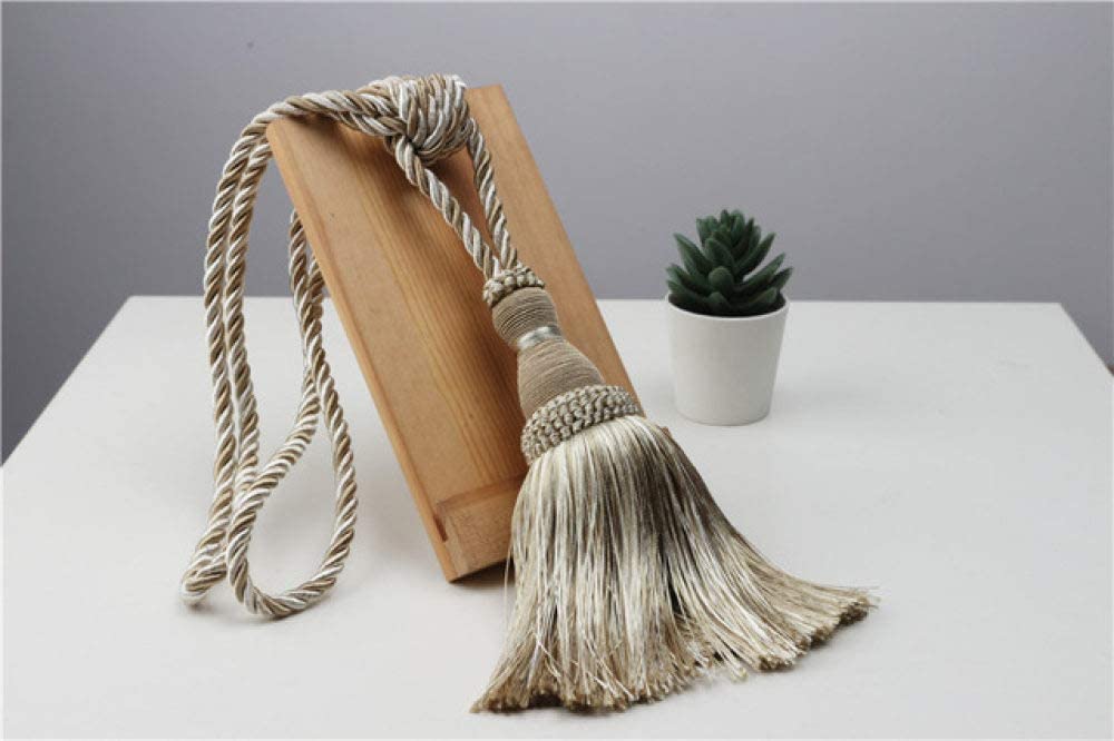 szt. Tassel chwosty do zasłon Home Decoration Handmade uchwyty do zasłon klipy wiszące kulki akcesoria do zasłon opaski do zasłon, pomarańczowy, CN (beżowy CN)