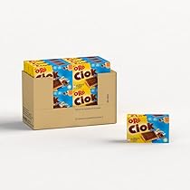 Oro Ciok, Biscotto con Tavoletta di Cioccolato al Latte, Merenda Semplice e Golosa, Fonte Naturale di Fibre, Senza Coloranti e Conservanti, 14x250g (14 confezioni da 250g)