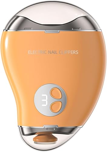 Cortaúñas eléctrico en forma de mango y amoladora 2 en 1 con doble cabezal de doble cabezal sacapuntas de uñas de carga (amarillo)