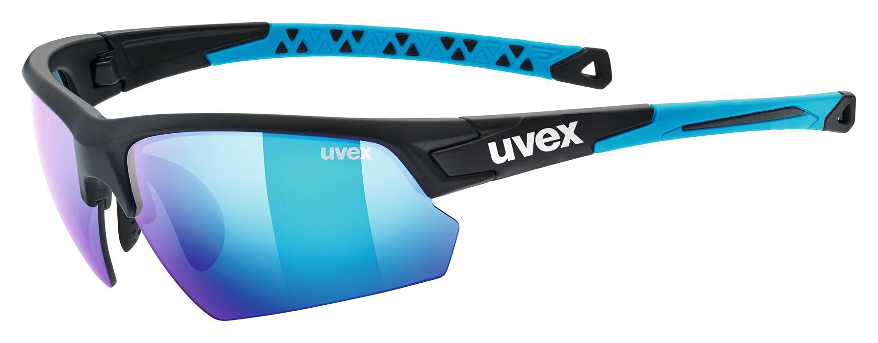 uvex sportstyle 224 Set - Sportbrille für Damen und Herren - inkl. Wechselscheiben in den Filterkategorien 0, 1 und 3 - druckfreier Sitz & perfekter Halt - black blue/blue - one size