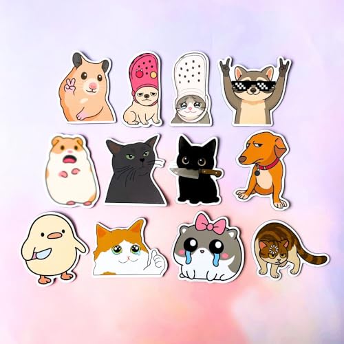 Imanes decorativos animales Meme 12 piezas miniatura 4