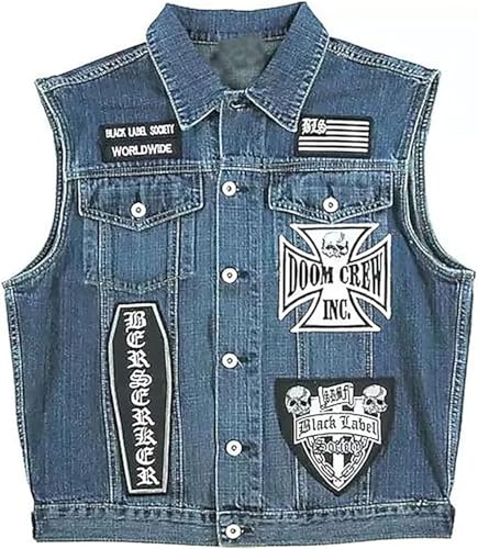Black Label Society Vest Denim at Amazon Women's Coats Shop