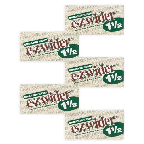E-Z Wider Organic Hemp Cigarette Rolling Paper 1 1/2 - Pack of 5