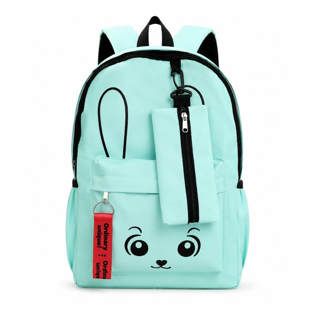 turbomax Bunny Backpack with Pencil Pouch | Lightweight Multi-Compartment Backpack for School, College, Travel, Office & Daily Use-picture-32