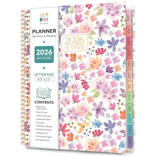 2026N vi[ 8.5C` x 11C` }X[&EB[N[vi[ ^ut 2026N1~12 2026N12 Montly Planne ڕWݒ&ԊǗI[KiCU[ vAItBXAw t[p[v