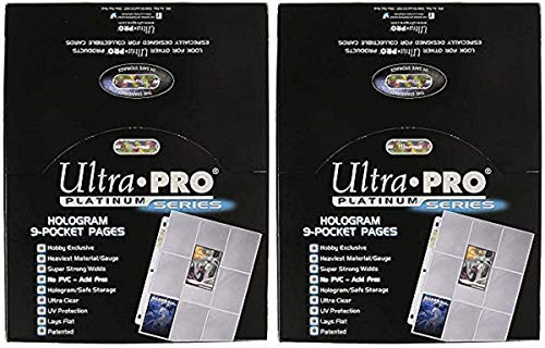 Ultra Pro 9-Pocket Trading Card Pages - Platinum Series 2 Pack (100 Pages)