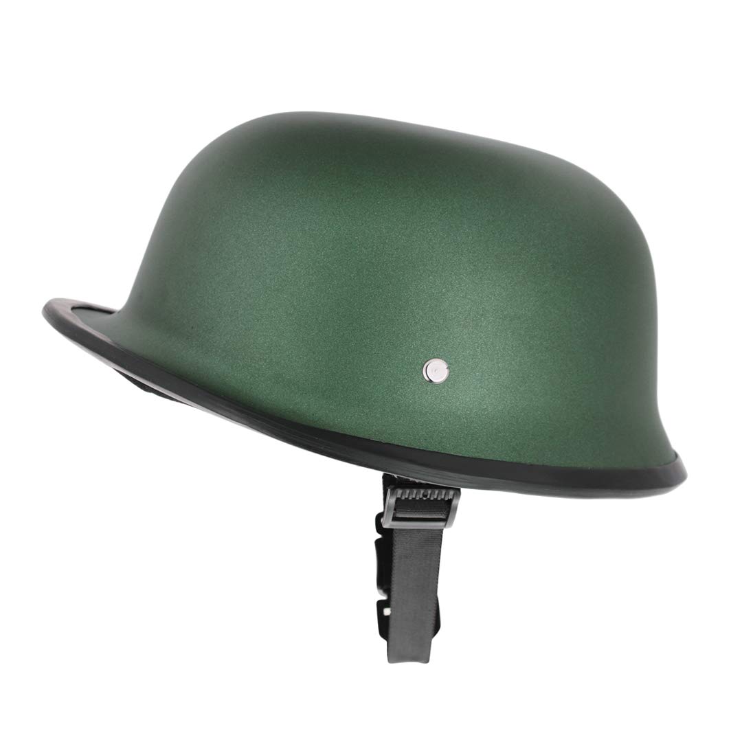 Sage Square German Retro Style World War Inspire Half Helmet (Green Matte) (Medium) (Non-Motorized)