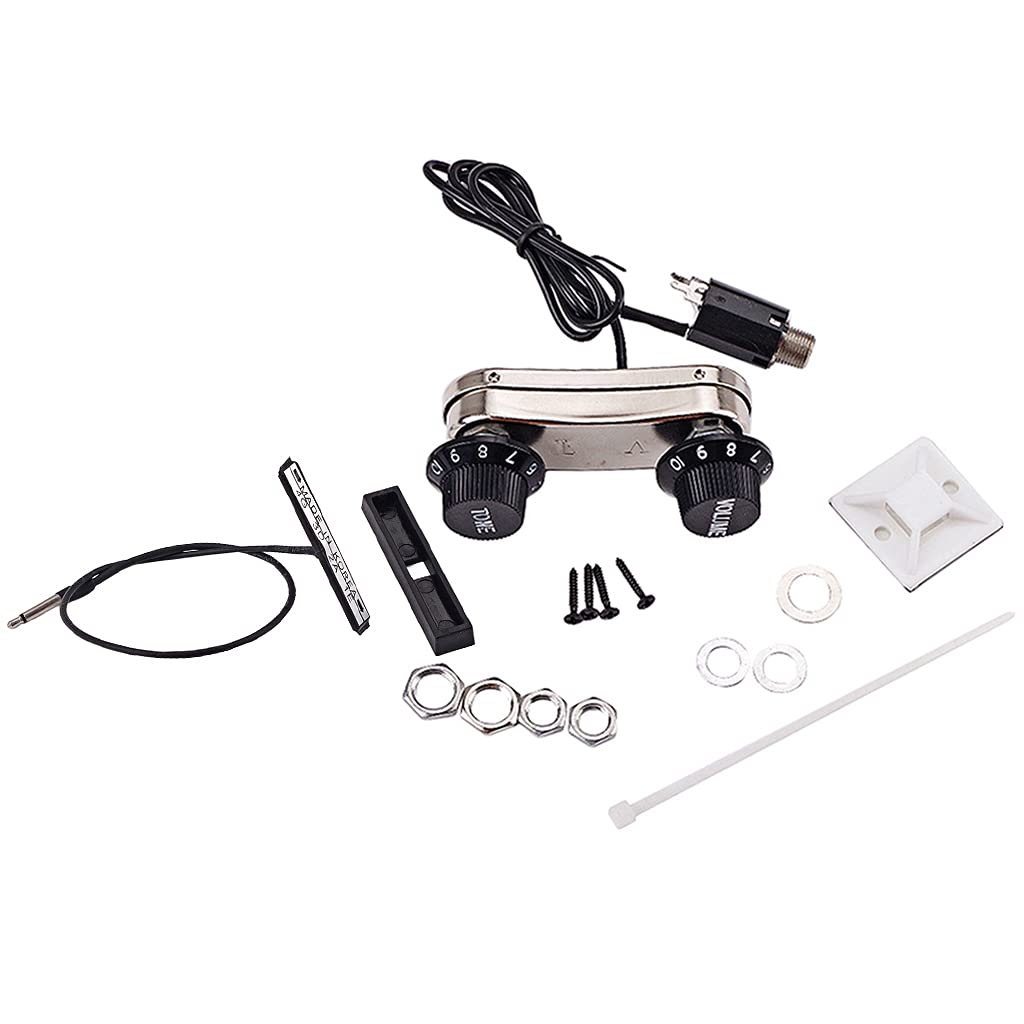 Alnicov Violin Pickup Piezo Transducer Bridge Set with Tone Volume Knobs for Violin Accessories