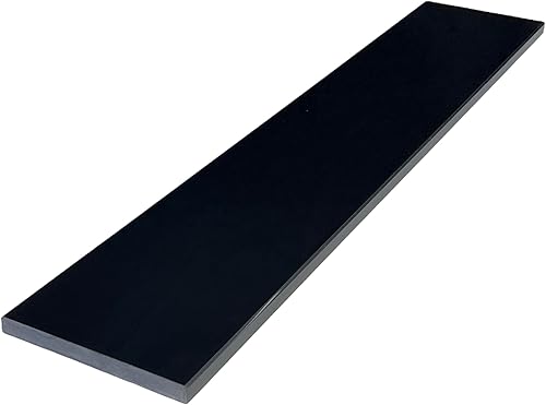Borde de ducha de 60 pulgadas  Umbral de mármol de ingeniería súper negro para sistemas de bandeja de ducha Schluter Kerdi y azulejos Redi (4 x 60