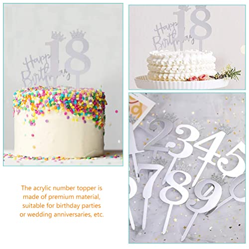 iplusmile 10 Pcs Decoração Do Número Do Bolo Enfeite De Cupcake Decoração De Bolo Números Topo De Bo