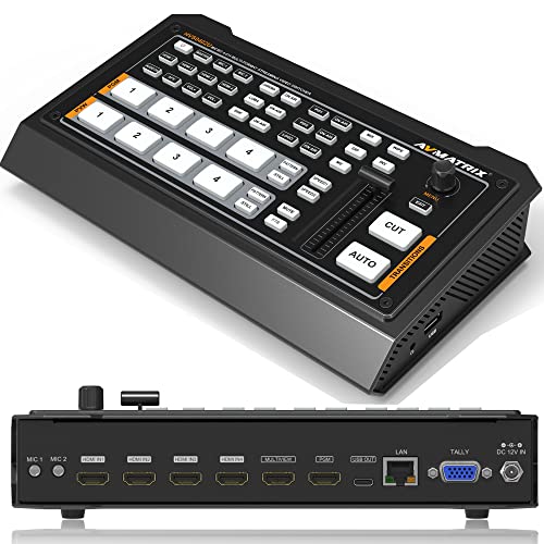 AVMATRIX HVS0402U 4CH HDMI Inputs Multi Format Video Switcher to USB Output for Real Time Live Streaming Tel-Medical Tel-Conference Tel-Education YouTube Twitter