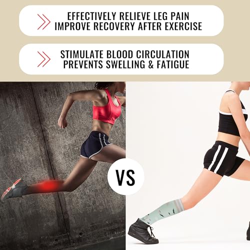 Image of fenglaoda Compression Socks for Women Men 3 Pairs Graduated Compression Support Circulation Socks for Nurses