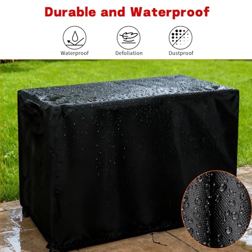 Image of Grill Cart Cover with UV Protection & Windproof Straps | Heavy Duty Covers for Most Standard Grill Carts /Pizza Oven Table