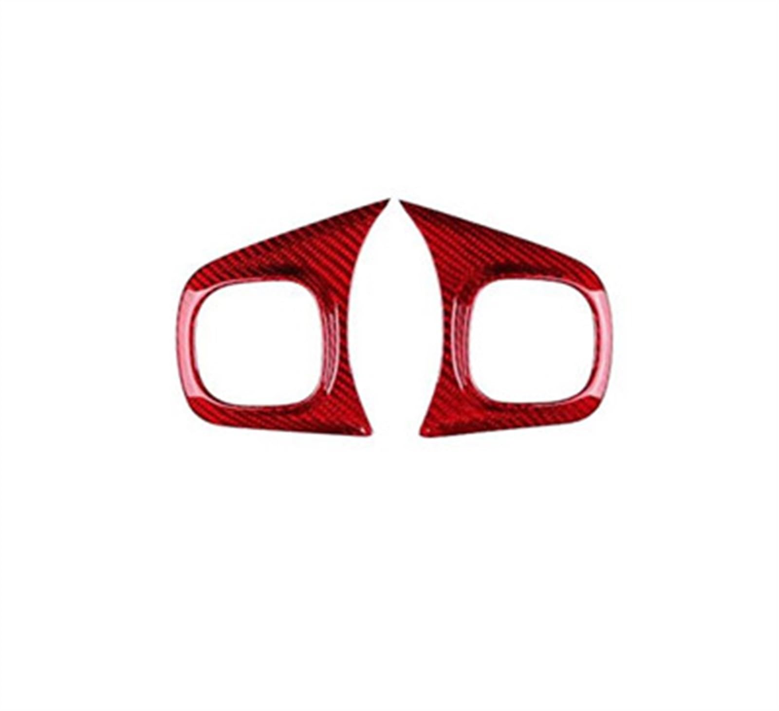 Car Interior Accessories Modification Steering Wheel Button Decoration Sticker for Fiat 500 2020 2021 2022 2023 Anti-dust(Rosso)