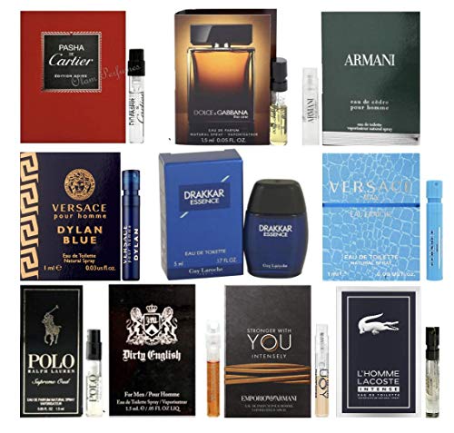 Men's Pilestone's Choice: Cologne Collection Men's Designer Fragrance Sample Pack: 10 Different Cologne