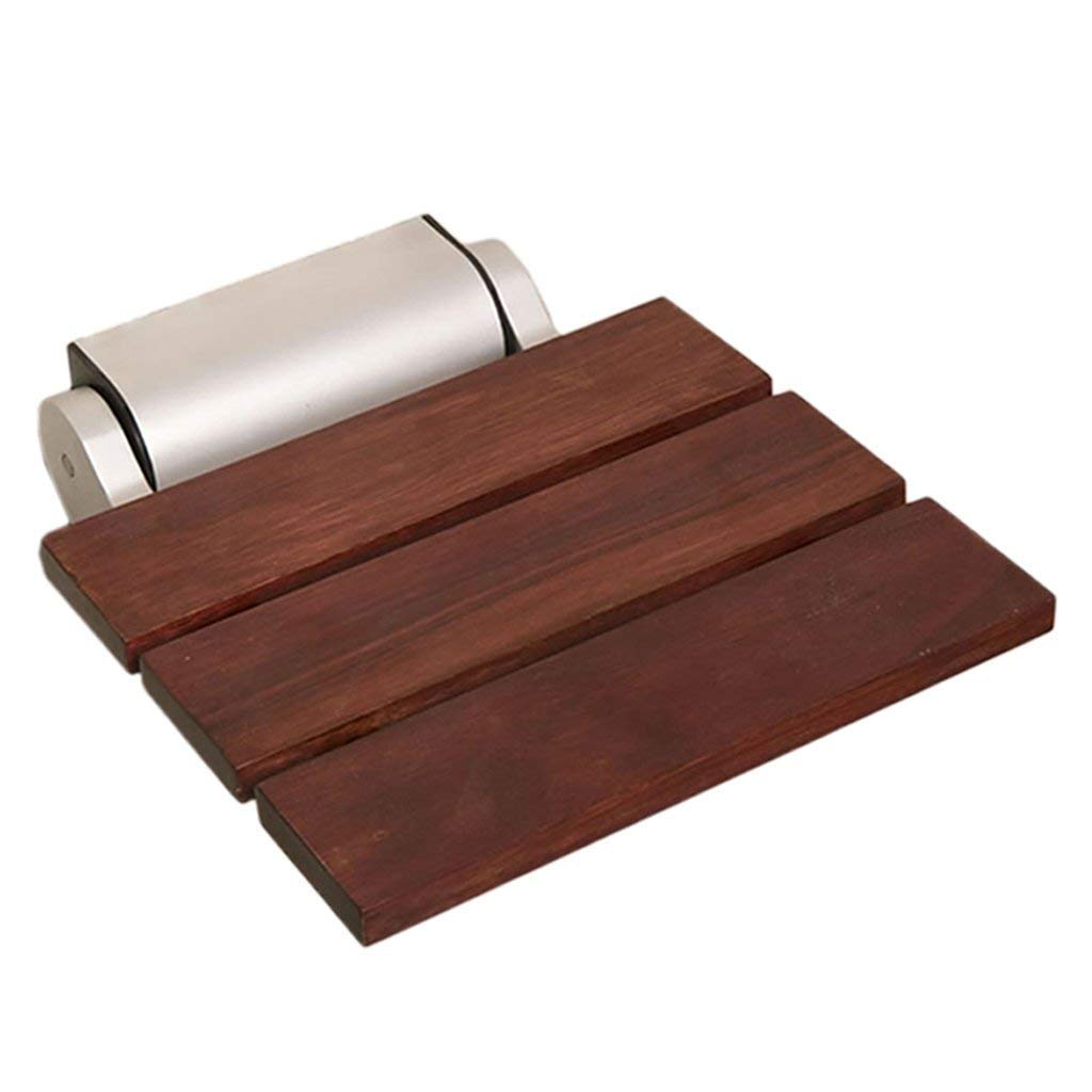 Tabouret de douche mural pliant anti-glisse sécurisé en teck