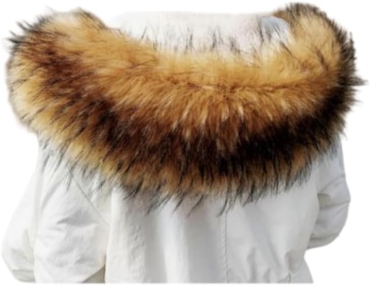 LDFWAY Faux Fur Collar Scarf Hood Collar Shawl Stole Neck Warmer for Winter Coat