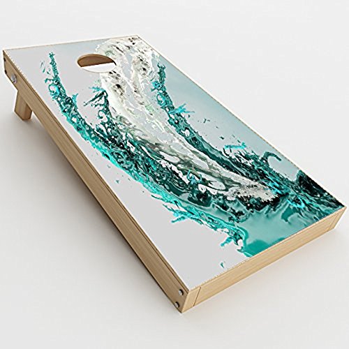 Skin Decals Vinyl Wrap for Cornhole Game Board Bag Toss (2xpcs.) / Water Splash