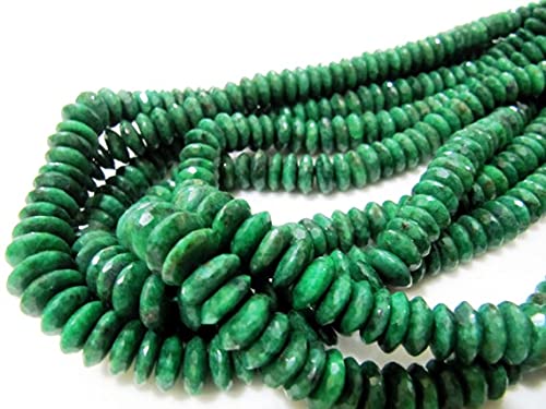 Perles émeraude disc shape pour créer collier de pierres precieuses