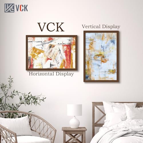 Image of VCK 20x30 Poster Frame Solid Wood brown 3 Pack Picture Frames 20 x 30 Inches with Wall Mounting Hanging