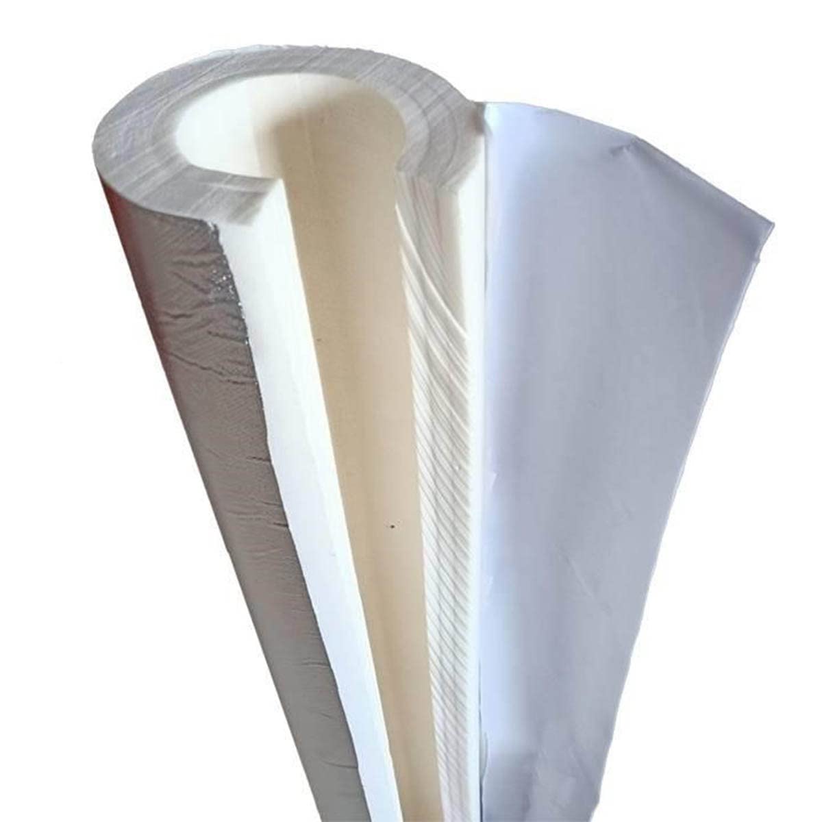 Coquilla Aislante de Papel de Aluminio Autoadhesivo, Aislamiento De Tuberías De Espuma Flexible, Cubierta de Aislamiento Anticongelante, 30mm de Espesor, Diámetro Interior: 22mm ~ 219mm