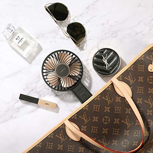 Funme Portable Handheld Fan 5000Mah Usb Desk Fan Person 4 Speed Settings For Outdoor Travel Black #TOP4