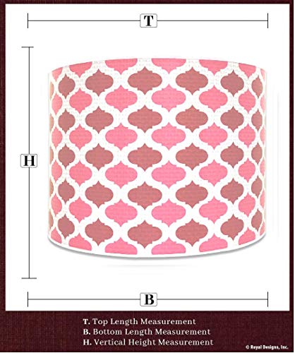 Image of Royal Designs, Inc. Trendy Decorative Handmade Drum Shade, Made in USA, 10in, HBC-8027-10, Two Tone Pink