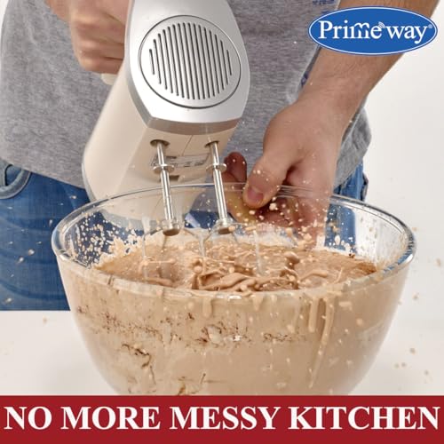 Image of Primeway Plastic Silicone O 32cm Protective Lid | Food Splatter Free Cover | Multipurpose Use | Mixing Bowl splatter guard | Tableware | XXL | 12.5 inches | Clear