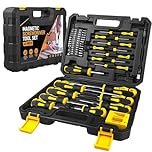 ZBXSNK 43pcs Magnetic Screwdrivers Set with Case Heavy Duty Chrome Vanadium Steel Magnetic Tips Screwdriver Hand Tools for Mechanics and Professionals