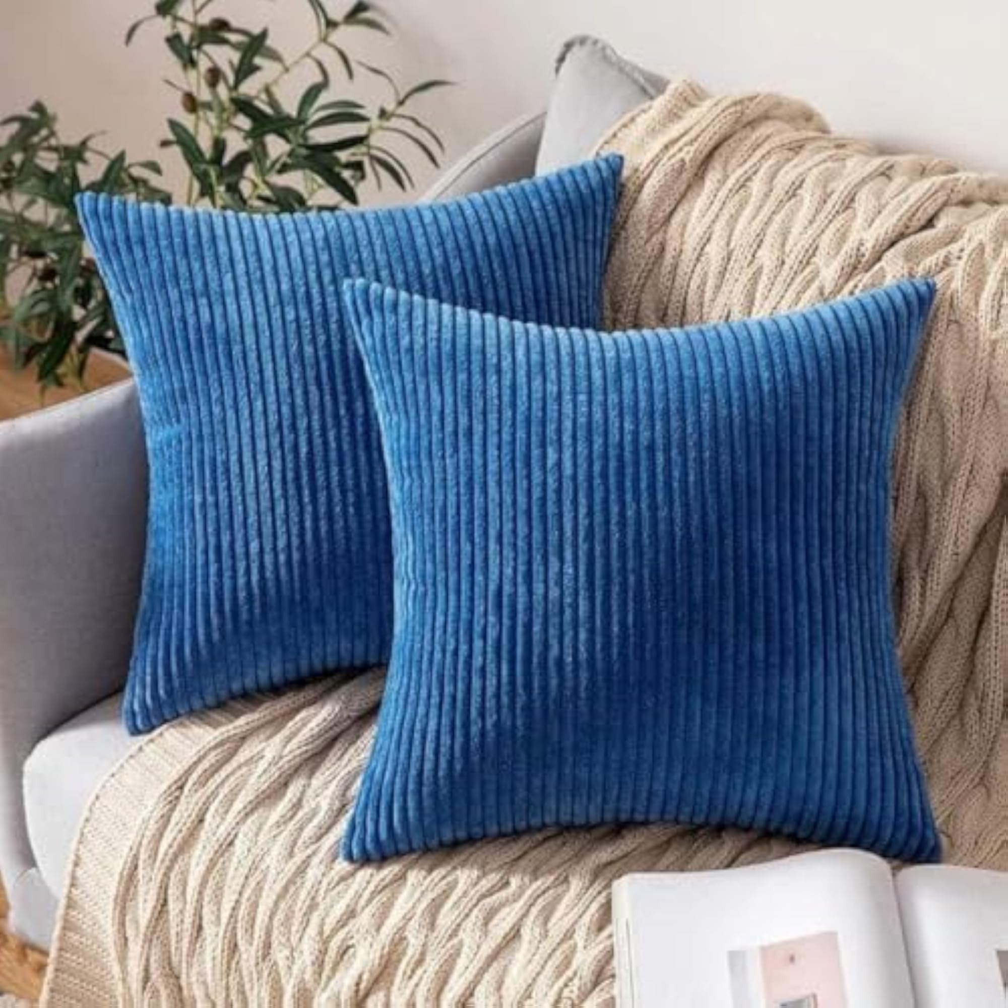 Corduroy Luxury Cushion Covers Standard Size