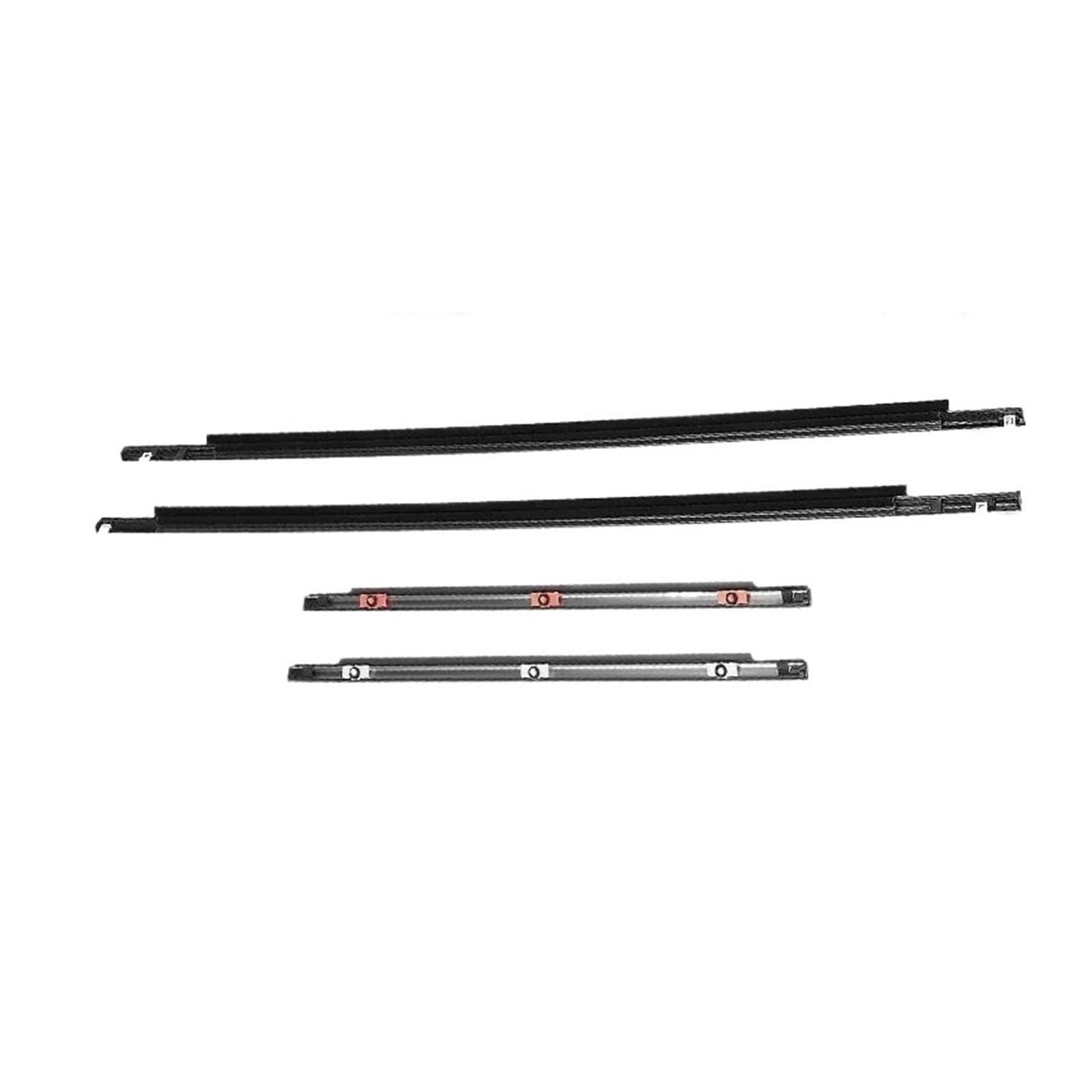 Toudayuhp One Color 4Pcs Window Weatherstrip Compatible With Fj Cruiser 2007-2014 Front Rear Black Side Door Outer Glass Moulding Trim Seal