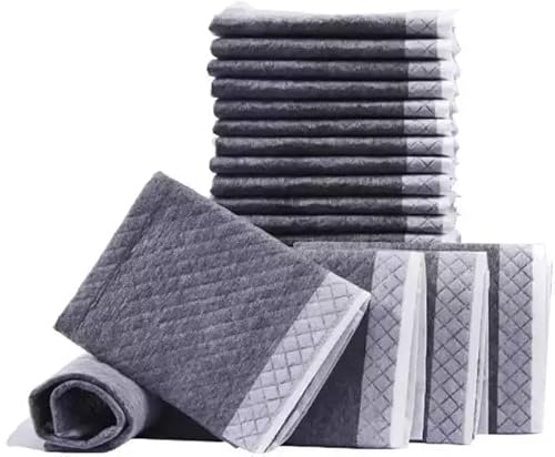 Welpenunterlagen für Kleine Hunde, 50 Stück Geruchlose Töpfchenunterlagen für Hunde, 45 x 60 cm, Ultra saugfähige, Trainingsunterlagen für Welpen, Schwarz thumbnail