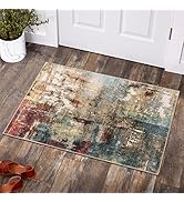 Lahome Modern Abstract Area Rug - 2x3 Washable Small Entryway Rug Kitchen Sink Mat Contemporary F...