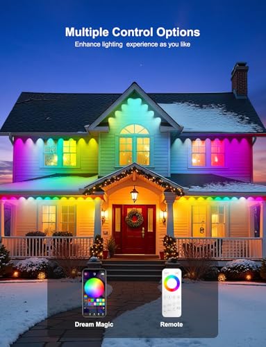 Image of 200ft RGB+ IC Permanent Outdoor Lights, 100 LED Lights