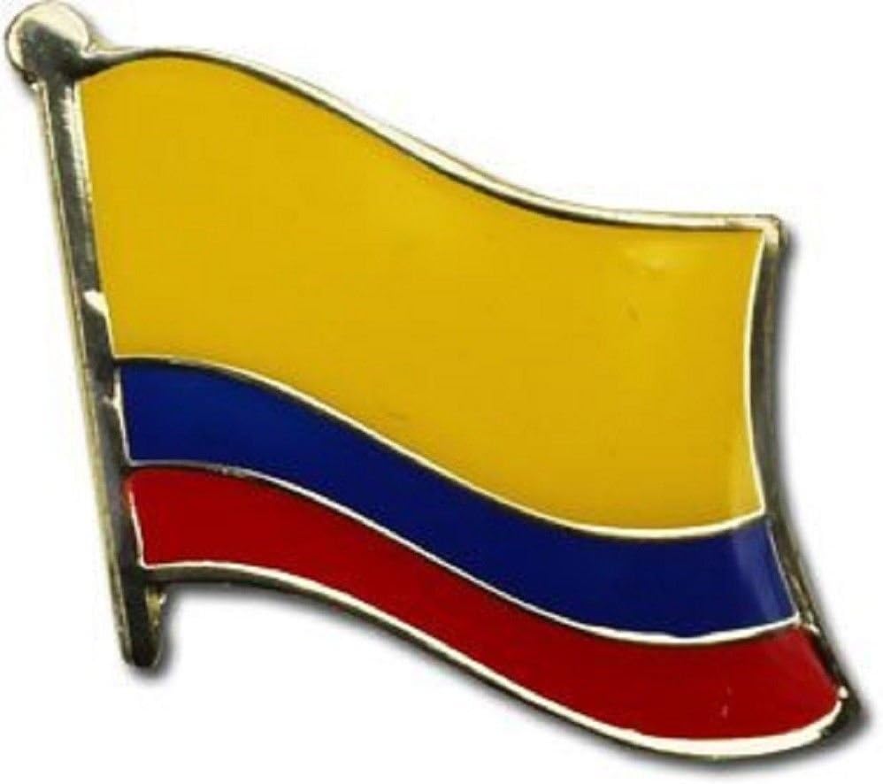 AESWholesale Pack of 3 Colombia Country Flag Bike Hat Cap lapel Pin