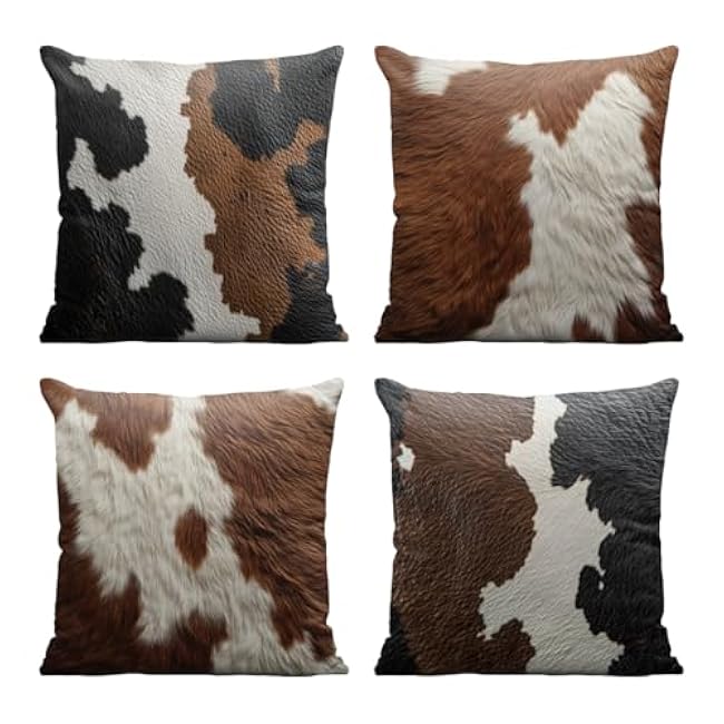 Wolf Pillow Covers 18x18 Inch Set of 4 Waterfall Forest Moonlight Decorative Throw Pillow Covers Seasonal Holiday Farmhouse Home Sofa Living Room